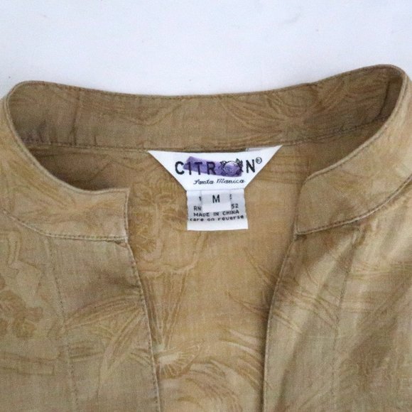 CITRON SANTA MONICA Asian print tunic top sz M - Picture 4 of 5